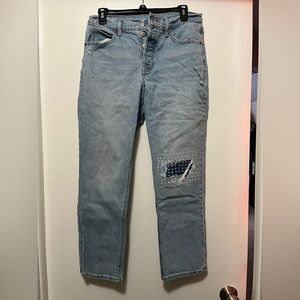 Old Navy Women’s jeans size 4 petite, high rise straight leg fit